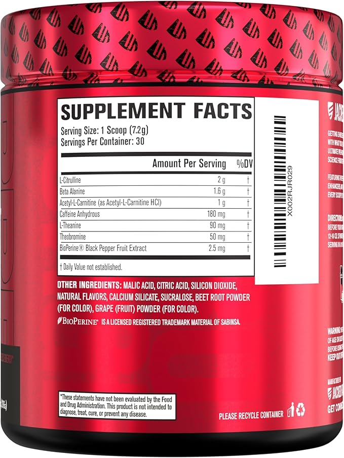 Jacked Factory Nitrosurge Shred Thermogenic Pre-Workout in Black Cherry & N.O. XT Nitric Oxide Booster for Men & Women