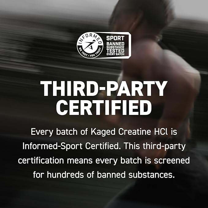 Kaged Creatine HCl Powder, Lemon Lime, Muscle Building and Recovery Supplement, Patented Formula, Highly Soluble Powder, 75 Servings