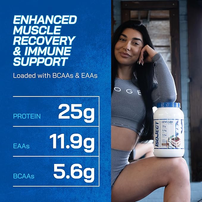Evogen Isoject - Whey Protein Isolate | Ultra-Pure Whey Protein Powder with Ignitor Enzymes, BCAAs, and EAAs | Enhanced Absorption & Recovery | Tiramisu | 25 Servings