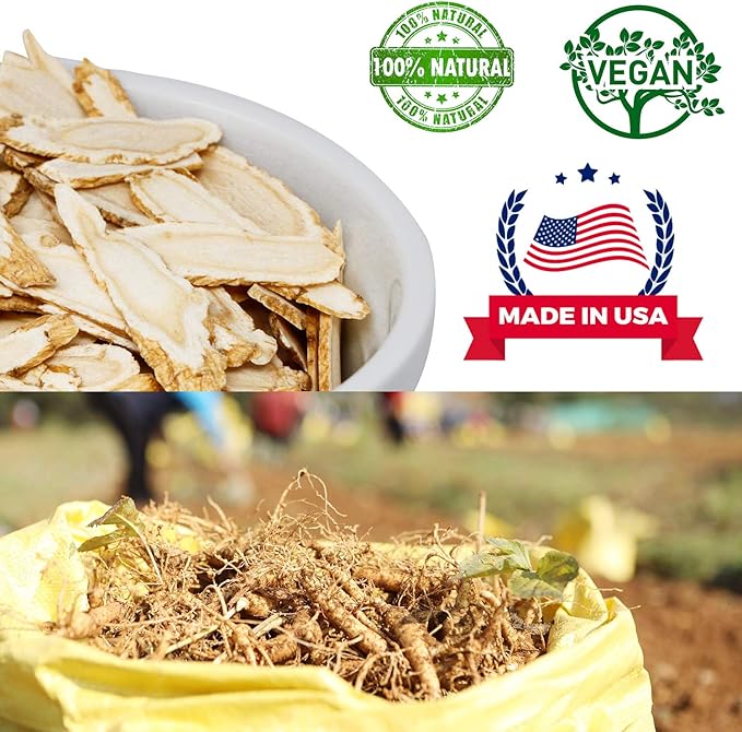 DOL American Ginseng Slices from Wisconsin (Sliced Ginseng Root Wisconsin Grown!Most People Use It to Make Ginseng Tea! Good for Health! 花旗参片/西洋参片 (Sliced Ginseng Root) 113g/Bag