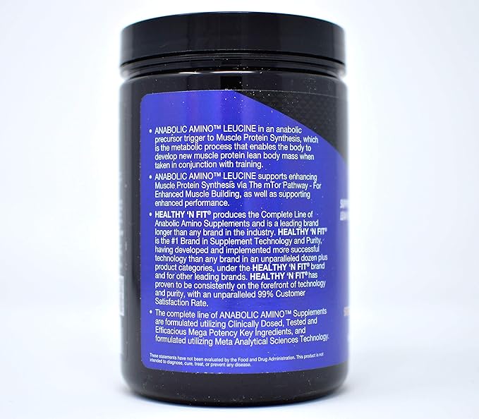 HEALTHY 'N FIT Anabolic Amino LEUCINE - Pure Instant L-Leucine, 300g (42 Servings)