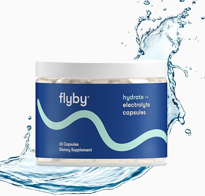 Flyby Electrolyte Capsule - Contains Sodium, Potassium, Vitamin D3, B Vitamins, Copper and Manganese | Electrolytes Recovery | Non-GMO | No Added Sugar – 60 Count