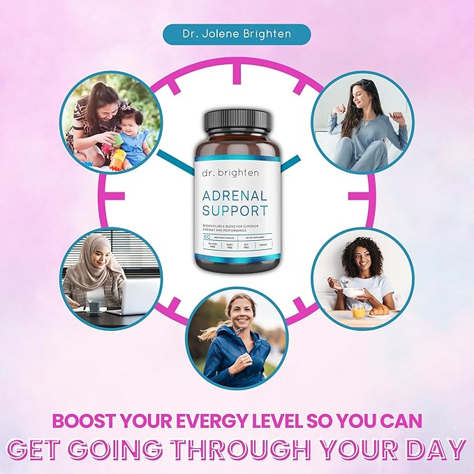 Dr. Brighten Adrenal Support - Dietary Supplement with Ashwagandha to Support Healthy Energy Levels and Stress Response
