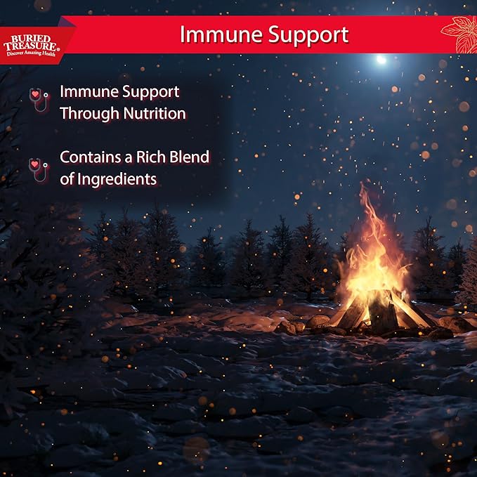 Buried Treasure ACF Extra Strength Immune Support - 16 oz, 16 Servings, Liquid Dietary Immunity Boost w/ Elderberry, Vitamin C & Zinc, Herbal Formula