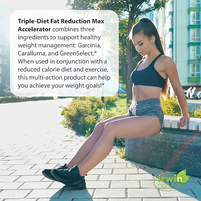 Irwin Naturals Triple-Diet Fat Reduction Max Accelerator - Supports Healthy Weight Management - 72 Liquid Soft-Gels