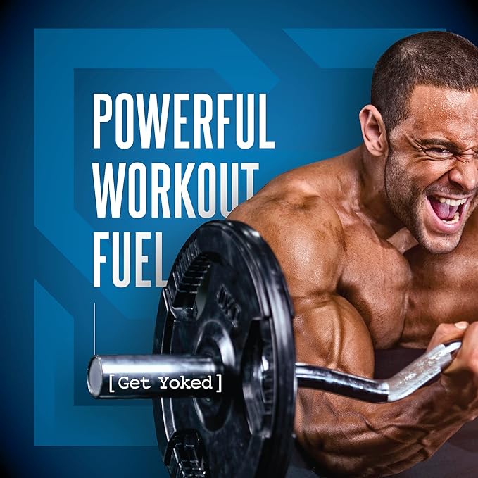 Siren Labs Shock’D Yoked High Stim Pre-Workout – Caffeine, Taurine, Citrulline Malate, Agmatine, Betaine Anhydrous–High Energy & Powerful Muscle Pumps-Nitric Oxide–Flex on The Beach (30 Servings)