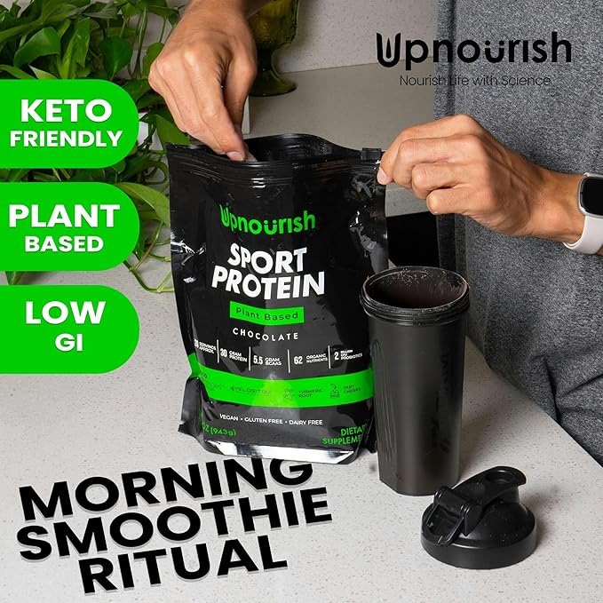 Vegan Sport Protein Powder Chocolate 20 servings – 30g Plant Based Protein, VELOSITOL, BCAAs, Organic Greens & Fruits, Probiotics, Tart Cherry for Post Workout Recovery, Inform Sports Certified Keto