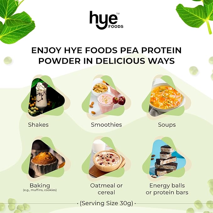 HYE FOODS Premium Pea Protein Powder | 2 lb | Vegan Protein Powder | Gluten Free | Unflavored | Easy to Digest | 100% Peas | 30 Servings