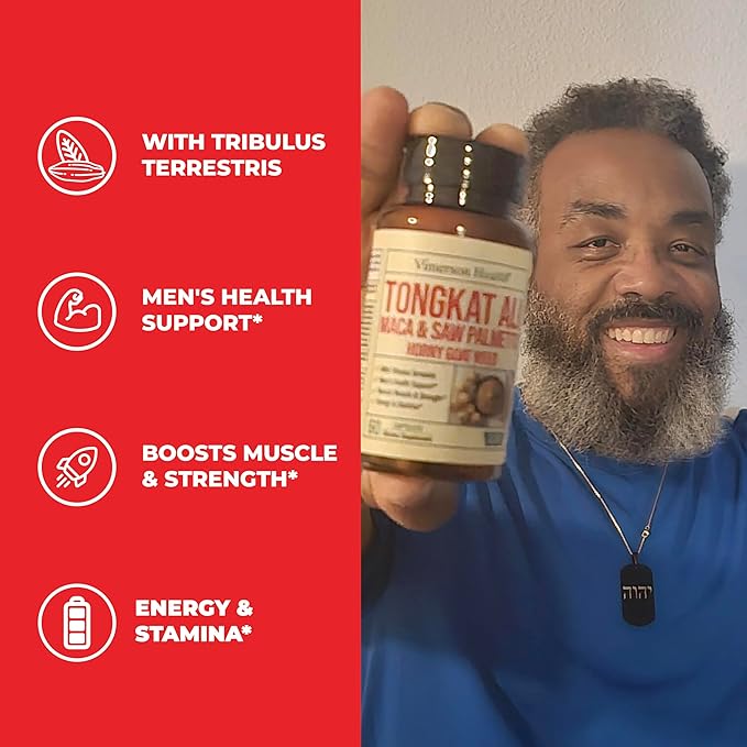 Vimerson Health Multivitamin for Men & Tongkat Ali for Men with Horny Goat Weed, Maca Root Powder, Tribulus Terrestris, Saw Palmetto Extract