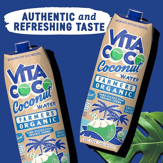 VITA COCO Organic Coconut Water, 33.8 FZ (Pack of 4)