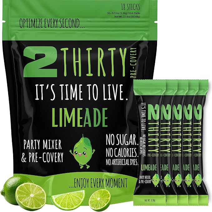 2THIRTY Electrolyte Powder – Sugar-Free Hydration, Recovery & Precovery Drink Mix with Vitamin B12, Aminos, Adaptogens & Himalayan Salt – Keto, Vegan, Zero Cal – Instant Energy, Focus & Rebalance