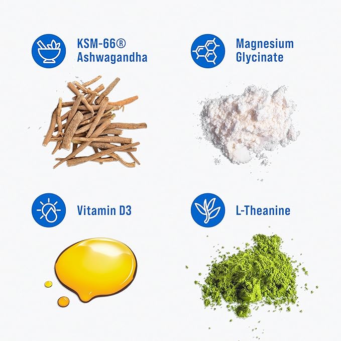 Supercalm Powdered Drink Mix, Blue Coconut, L Theanine, Ksm-66 Ashwagandha, Magnesium Glycinate, Vitamin D 3, Supplements for Relaxation & Focus, No Sugar, Non GMO, On The Go, 30 Srvgs