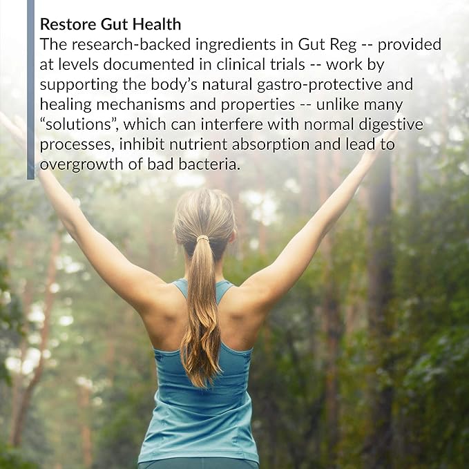 BioTrust Gut Reg Supports a Healthy Gut Lining, Helps Restore Gut Health and Helps Relieve Occasional GI Discomfort with PepZin GI, L-Glutamine and Ginger Extract, Non-GMO, Gluten-Free (60 Capsules)
