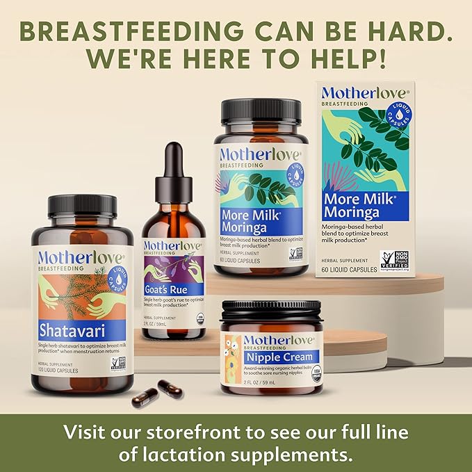 Motherlove More Milk Plus (60 Liquid caps) Fenugreek-Based Lactation Supplement to Support Breast Milk Supply—Non-GMO, Organic Herbs, Vegan, Kosher, Soy-Free