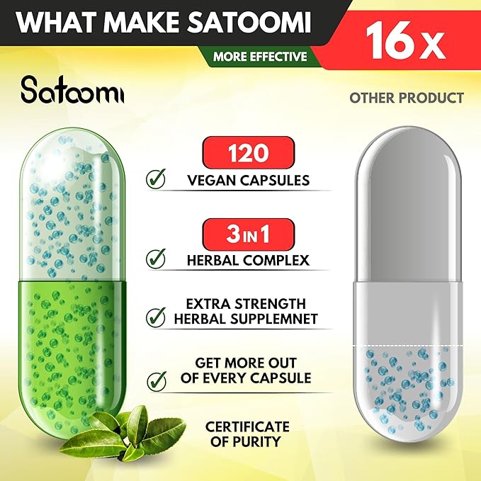 Green Tea Extract Pill EGCG 16000Mg per Serving with 12000Mg Green Tea, 2000Mg Garcinia Cambogia & 2000Mg White Kidney Bean - Support Body Balance, Heart & Immune Health - 120 Capsules 2 Month Supply