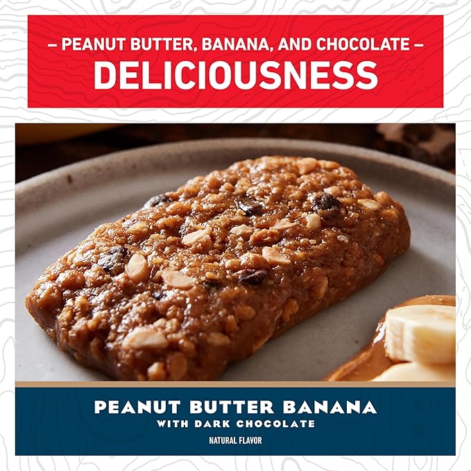 CLIF BAR - Peanut Butter Banana with Dark Chocolate Flavor - Made with Organic Oats - Energy Bars - Non-GMO - Plant Based Protein Bars (10 Pack)