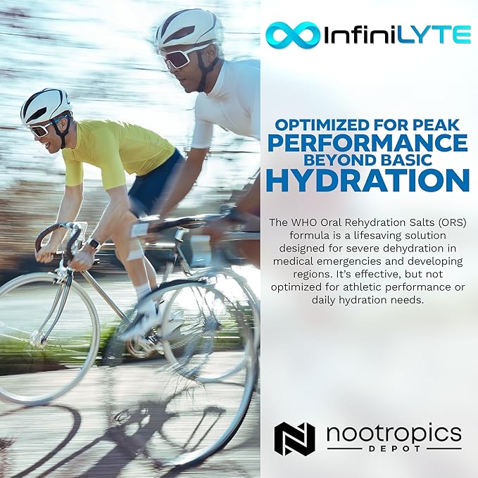 Nootropics Depot InfiniLYTE | Optimized Electrolyte Powder | Keto Friendly, Vegan, Non-GMO, & Sugar-Free | Unflavored | 30 Servings