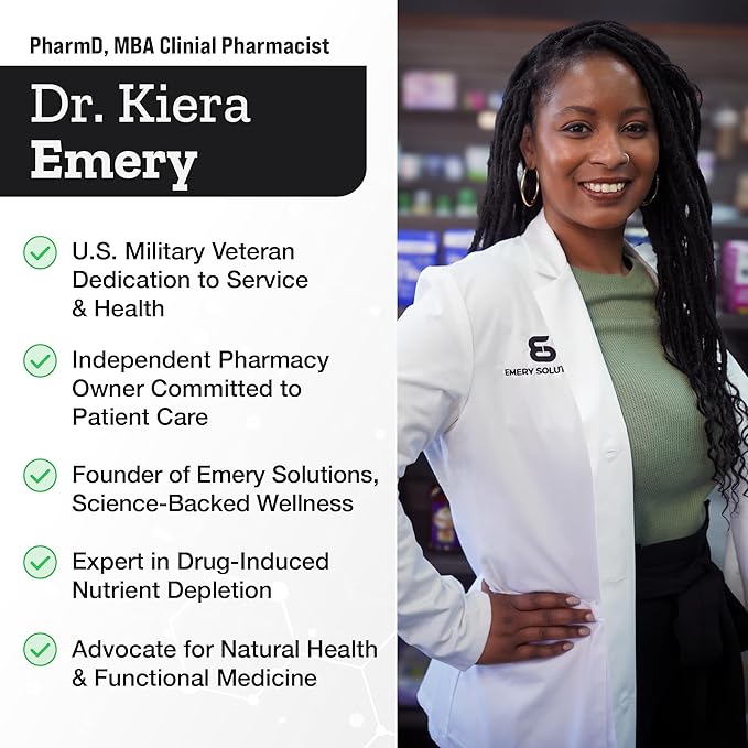 Dr Emery's Blood Pressure Support Supplement with Magnesium, Zinc, Vitamin D3, & Potassium, Vegan-Approved, Sugar-Free, Formulated by Clinical Pharmacist, 120 Capsules, 30 Day Supply