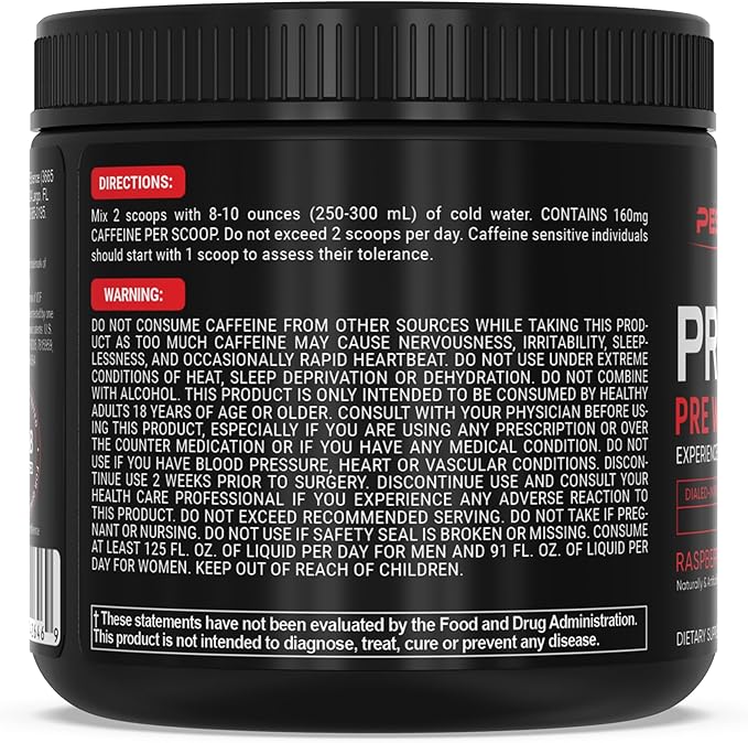 PEScience Prolific Energy Pre Workout – L Citrulline for Nitric Oxide, Rhodiola & CDP Choline Nootropic for Focus – Preworkout for Men & Women – 40 Scoops, Raspberry Lemonade