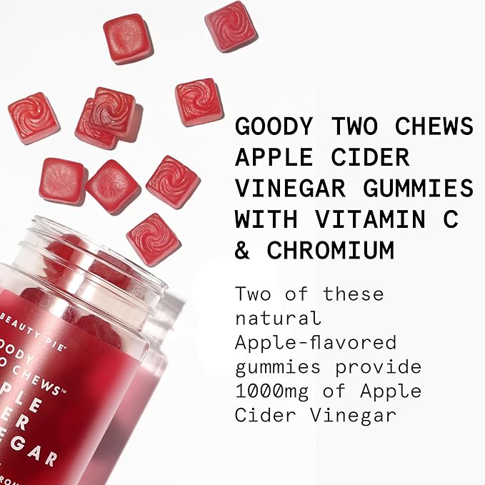 Beauty Pie Goody Two Chews Apple Cider Vinegar Gummies with Vitamin C & Chromium