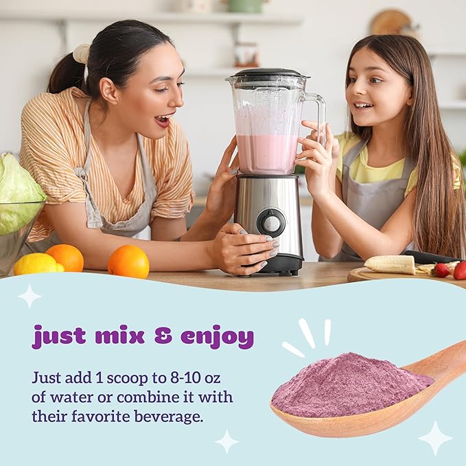 Organifi Kids: Protect - Everyday Immune Support for Kids with Elderberry, Acerola Cherry and Zinc - Berry Flavored Immunity Powder - Plant-Based, Vegan, and No Gluten, Dairy or Soy - 15 Servings