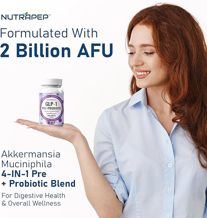 GLP-1 Probiotic Prebiotics Akkermansia Muciniphila Capsule Supplement - GLP 1 Booster Activate Elevate Pill - GLP1 Gut Abdominal Digestive Liver Detox Support Comfort Ultimate Strength Men Women