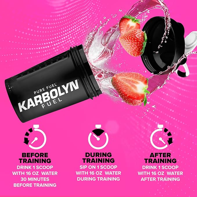 EFX Sports Karbolyn Fuel | Fast-Absorbing Carbohydrate Powder | Carb Load, Sustained Energy, Quick Recovery | Stimulant Free | 18 Servings (Strawberry)