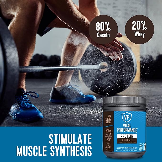 Vital Proteins Performance Powder, Collagen Peptides & Protein Isolate Powder, NSF Certified for Sport, Chocolate, 1.72lb