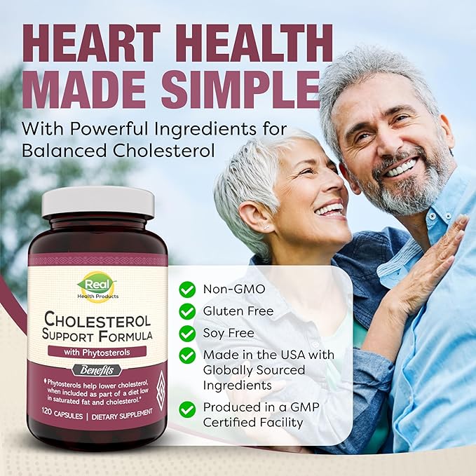 Cholesterol Supplement - Natural Cholesterol Complex & Heart Health Formula with Policosanol & Antioxidants - Improve Circulation & Energy - Quality, Natural Ingredients - 120 Capsules