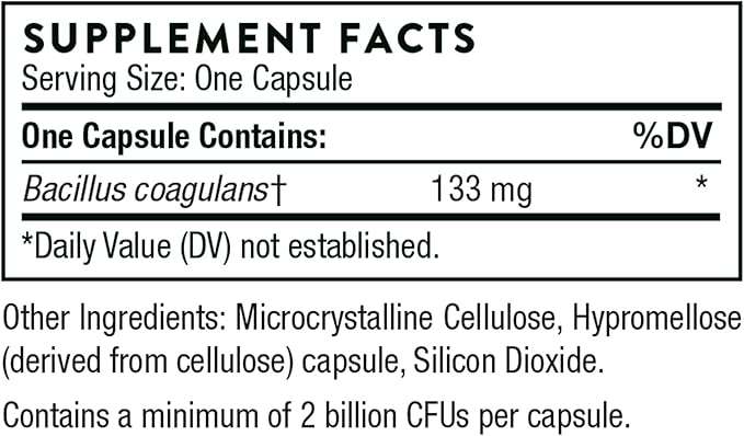 THORNE Bacillus Coagulans Probiotic - Shelf Stable Probiotic Supplement to Promote GI Health* - 60 Capsules