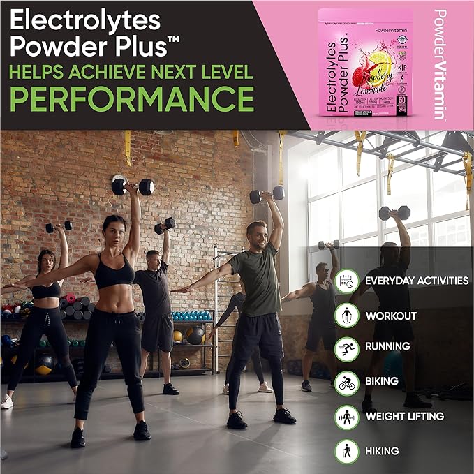 Electrolytes Powder Plus (50 Servings) Raspberry Lemonade Electrolyte Powder Zero Calorie Keto, 0 Sugar, No Maltodextrin,1000mg Potassium,120mg Calcium,120mg Magnesium, Hydration Powder