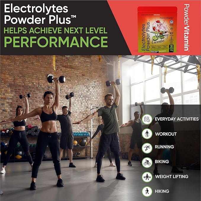 Electrolytes Powder Plus (20 Servings) Strawberry Cucumber Electrolyte Powder Zero Calorie Keto,0Sugar,No Maltodextrin,1000mg Potassium,120mg Calcium,120mg Magnesium, Pink Himalayan Salt