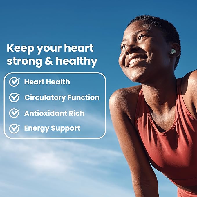 Sanar Naturals Red Yeast Rice, CoQ10 Supplement - Supports Healthy Heart Function, Energy, and Stamina - Non-GMO, Gluten Free, Vegan, 120 Capsules