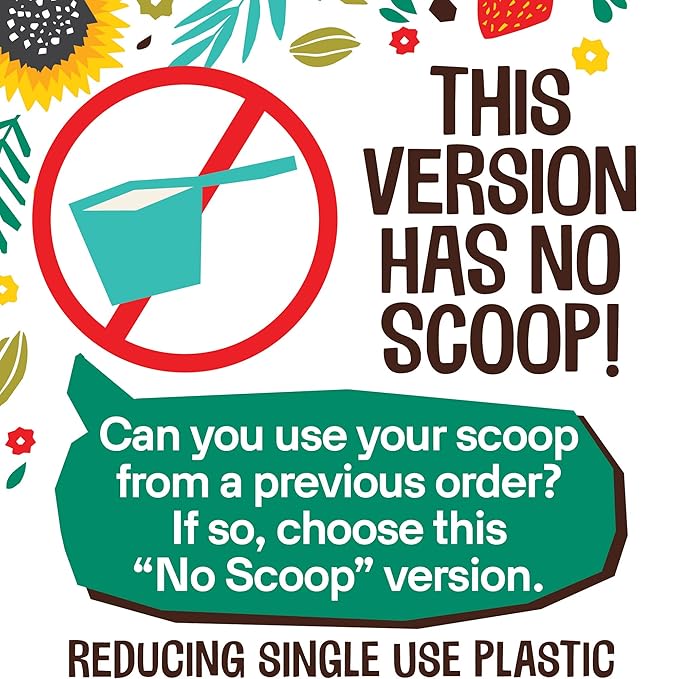 EarthChimp Organic Vegan Protein Powder - with Probiotics - Non GMO, Dairy Free, Non Whey, Plant Based Protein Powder for Women and Men, Gluten Free - 52 Servings 64 Oz (Plain & Unsweetened) No Scoop