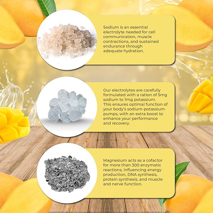 Santa Cruz Paleo Electrolyte Powder Mango with Himalayan & Sea Salt, Magnesium, Potassium, Sugar-Free, 30 Servings