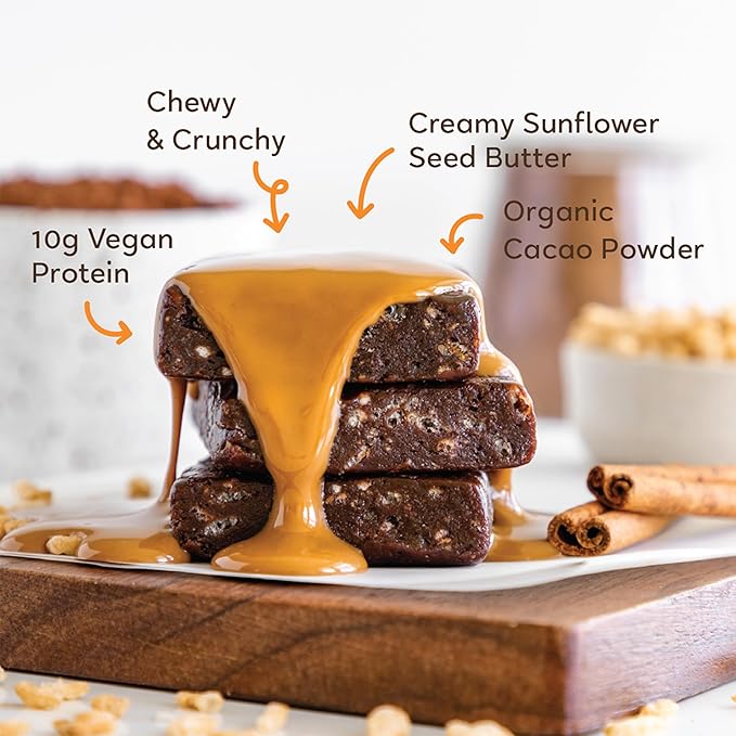 GoMacro MacroBar Organic Vegan Protein Bars - Sunflower Butter + Chocolate (2.3 Ounce Bars, 12 Count