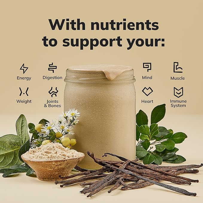 Ka’Chava All-In-One Nutrition Shake Blend, Vanilla, 15 Servings, 85+ Superfoods & Nutrients, Meal Replacement, Greens Plant-Based Superfood Powder Protein Drink, Digestive Enzymes & Probiotics, Vegan Dairy Gluten Free