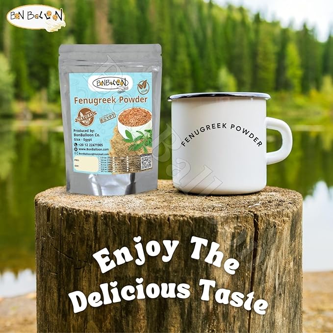 Pure & Natural Fenugreek Ground Powder Dried Natural Herbal Herb Herbs Tea Cooking Seasoning Spice Spices Trigonella Foenum Graecum Genisteae Kosher Halal (17.64 oz / 500 gm) حلبه مطحونه