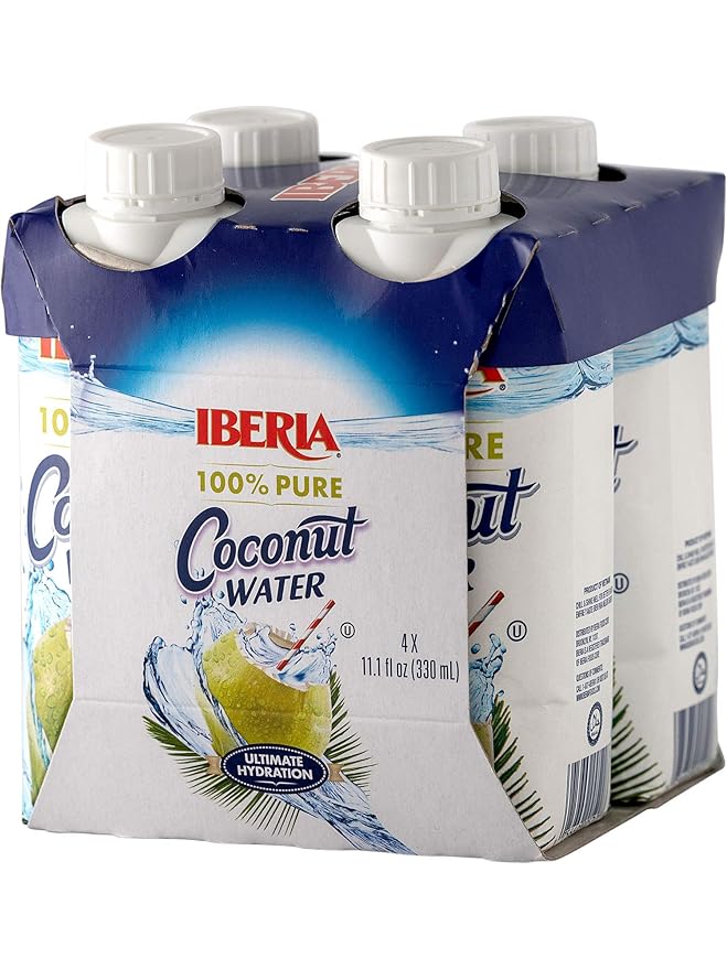 Iberia 100% Natural Coconut Water 11.1 Oz (Pack Of 4)