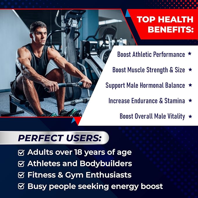 Tribulus Terrestris 98% Saponins - Enhanced 12-in-1 Formula with Yohimbine, Red Panax Ginseng, Ashwagandha for Boosting Energy, Stamina & Endurance* - Made in The USA