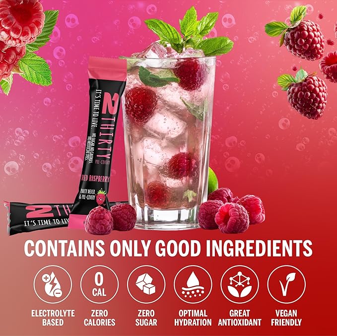 2THIRTY Electrolyte Powder – Sugar-Free Hydration, Recovery & Precovery Drink Mix with Vitamin B12, Aminos, Adaptogens & Himalayan Salt – Keto, Vegan, Zero Cal – Instant Energy, Focus & Rebalance