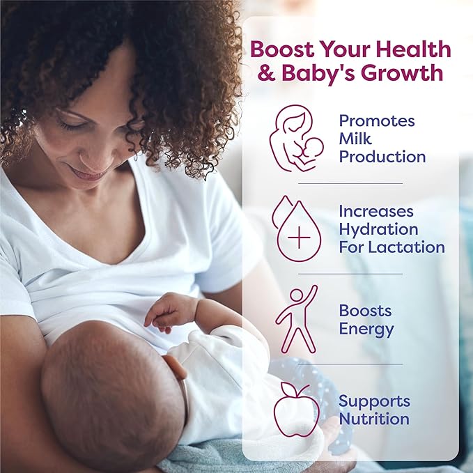 Greater Than Lactation Supplement Support, Coconut Water, Vitamins & Electrolyte Drink for Breastfeeding & Immune Support, Lactation Cookies Alt, Gluten Free, Low Sugar, 24 Pack, Pomegranate Grape