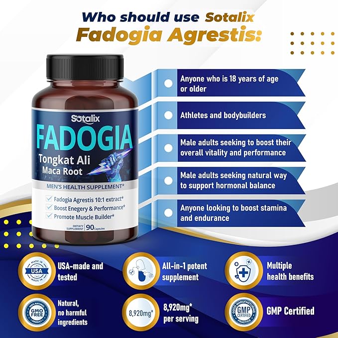 High Strength Fadogia Agrestis Capsules - Concentrated Formula with Maca Root - Support Immune, Energy (150 Count (Pack of 1))