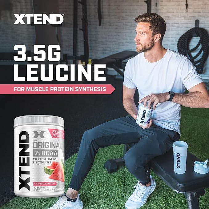Original BCAA Powder 7g BCAA and 2.5g L-Glutamine, Sugar Free Post Workout Muscle Recovery Drink with Amino Acids for Men & Women, 30 Servings