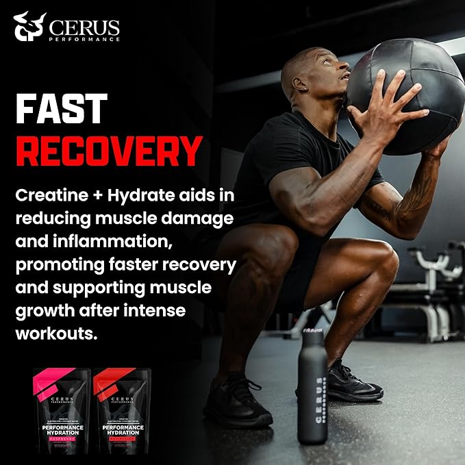 Cerus Performance - Performance Hydration Electrolyte Powder – Watermelon Flavor, 5g Creatine Monohydrate, 500mg Coconut Water Powder – Supports Endurance, Muscle Recovery & Keto 30 Servings
