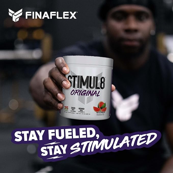 FINAFLEX STIMUL8 Original Pre-Workout, Watermelon - Energy, Strength & Endurance for Men & Women - with Caffeine, Beta-Alanine & Vitamin C - 35 Servings