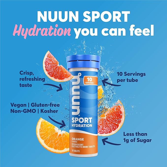 Nuun Sport Electrolyte Tablets with Magnesium, Calcium, Potassium, Chloride & Sodium, Gluten Free & Vegan, Mixed Flavors, 4 Pack (40 Servings Total)