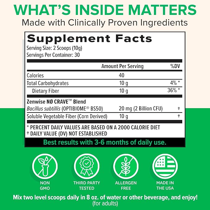 Zenwise Health ZenGLP-1™ - Natural GLP1 with Probiotic for Women & Men + Metabolic Probiotics to Help Control Hunger & Cravings and Support Digestive Health - GLP-1 Supplement Support, 30-Day Serving