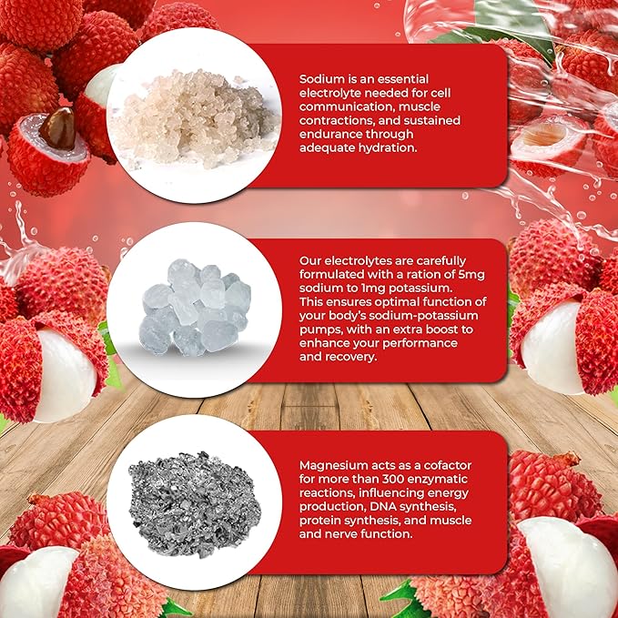 Santa Cruz Paleo Electrolyte Powder Lychee with Himalayan & Sea Salt, Magnesium, Potassium, Sugar-Free, 30 Servings