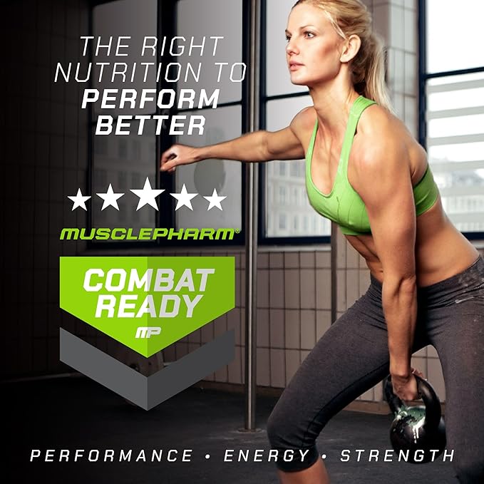 MusclePharm Combat Ready High Protein Shakes Ready to Drink, 40g Protein, 8g BCAAs, 8.7g Glutamine, 5g Fiber, No Added Sugar, Gluten Free, Vanilla Ice Cream, 17 Fl Oz (Pack of 12)